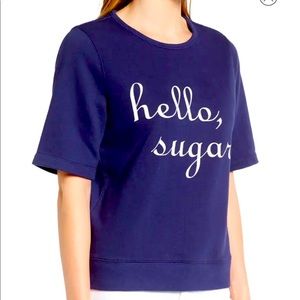 DRAPER JAMES Hello, Sugar Short Sweatshirt Large